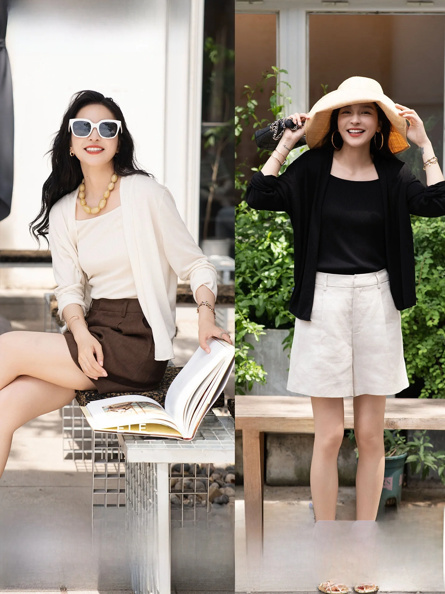 

l Luxury Elephant And Girfe Silk Lyocell Knitted Cardigan Strap Set Comfortable Loose Fit Summer Faion Ladies' Tops