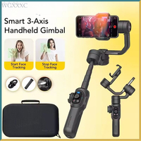AOCHUAN Smart S2 AI Face Tracking Handheld Gimbal Stabilizer PTZ with Extendable Rod with Fill Light for Phone Tiktok Vlog Video