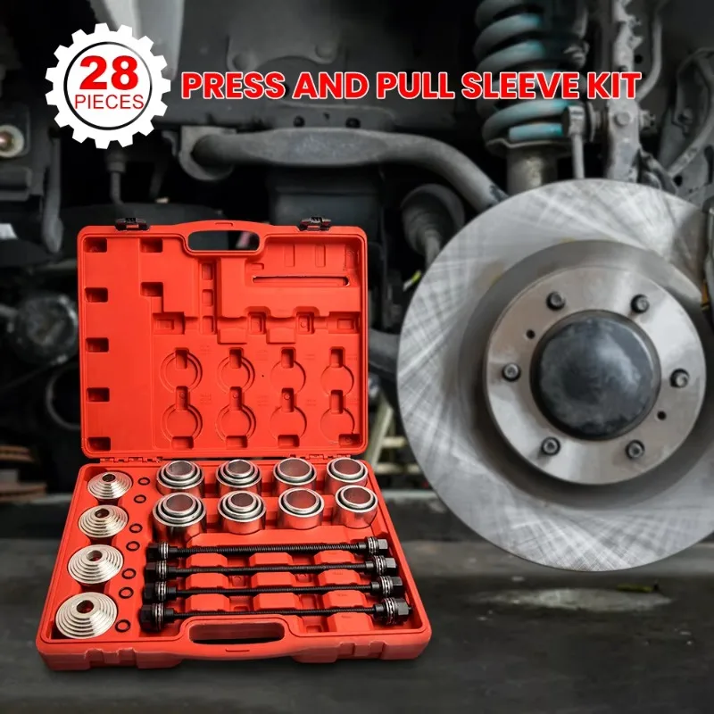 

28Pcs Bushing Disassembly and Assembly Tool for The Whole Car Series, Swing Arm Rubber Sleeve Replacement , Iron Sleeve Removal