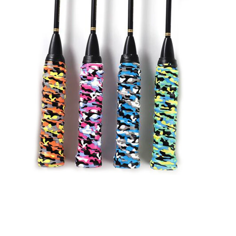 

1 камуфляжная резиновая нескользящая повязка на руку для бадминтона, утолщенная Теннисная ракетка, повязка на удочку