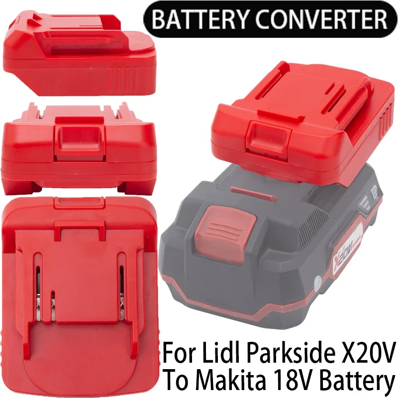 For Lidl Parkside X20V Li-Ion Battery To for Makita 18V Li-Ion Tool Battery Adapter Power Tool Accessories Tools electric drill