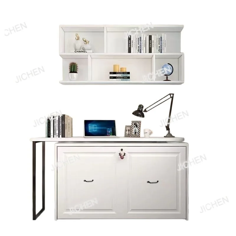 

Modern Simple Multifunctional Desk Guest Folding Bed Computer Desk Bookcase Folding Invisible Bed Lunch Break Bed