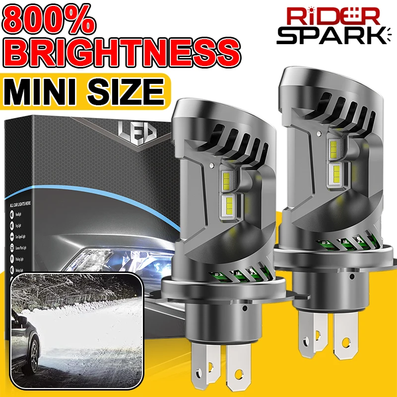 

2025 НОВЫЕ 30000LM H4 Светодиодные фары 9003 HB2 Светодиодные фары дальнего и ближнего света с вентилятором Беспроводная 60 Вт Автомобильные фары 12 В 2 шт. 6000 К