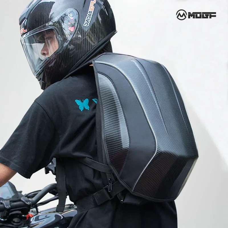 

30L-48L Moto Racing bags Waterproof Motorcycle Hard shell backpacks MX Motocross Carbon Fiber Full Face Helmet Backpack