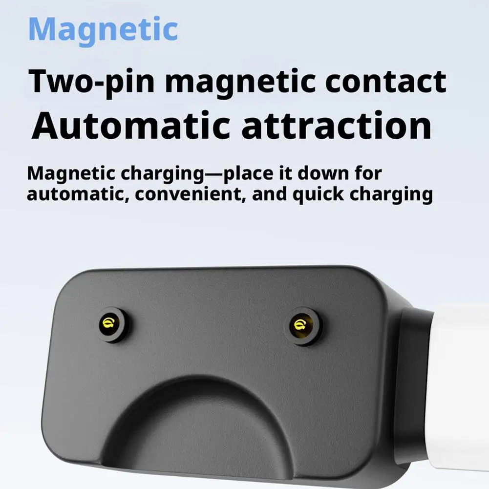 Magnetic Charging Adapter Built-in Keychain Blue Indicator Light Portable Charger Connector For Samsung Galaxy Fit3 Smart Watch