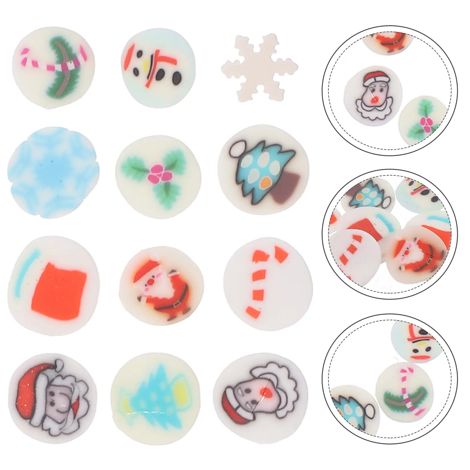 1000Pcs Soft Polymer Clay Fruit Slices Nail Art Decoration Christmas Theme 3D Bright Color DIY Nail Sticker Tips Decal for Salon