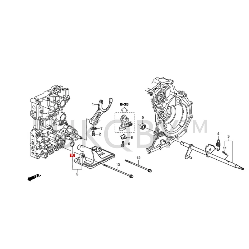 فلتر علبة التروس حلقة مطاطية ، حلقة دائرية ، مناسبة لـ Ho ، Ci vi c ، Fi t Si di ، Fe ng fa n Clas si c Ja De ، 91308PW4003