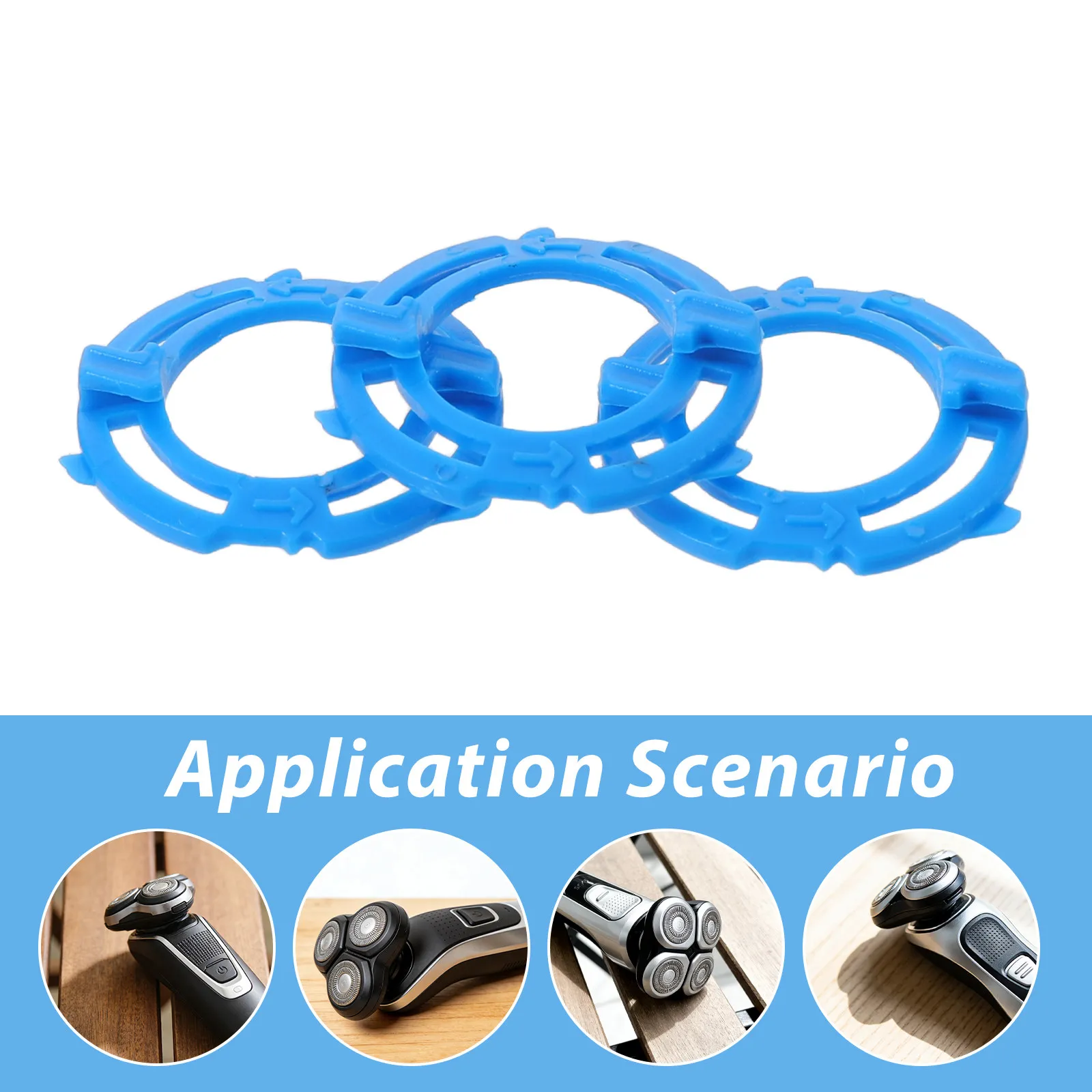18Pcs Shaver Head Blade Mounting Plate Blue for S5000 Electric Rotary Shaver Replacement Repair Parts Set Automatic Blade Holder