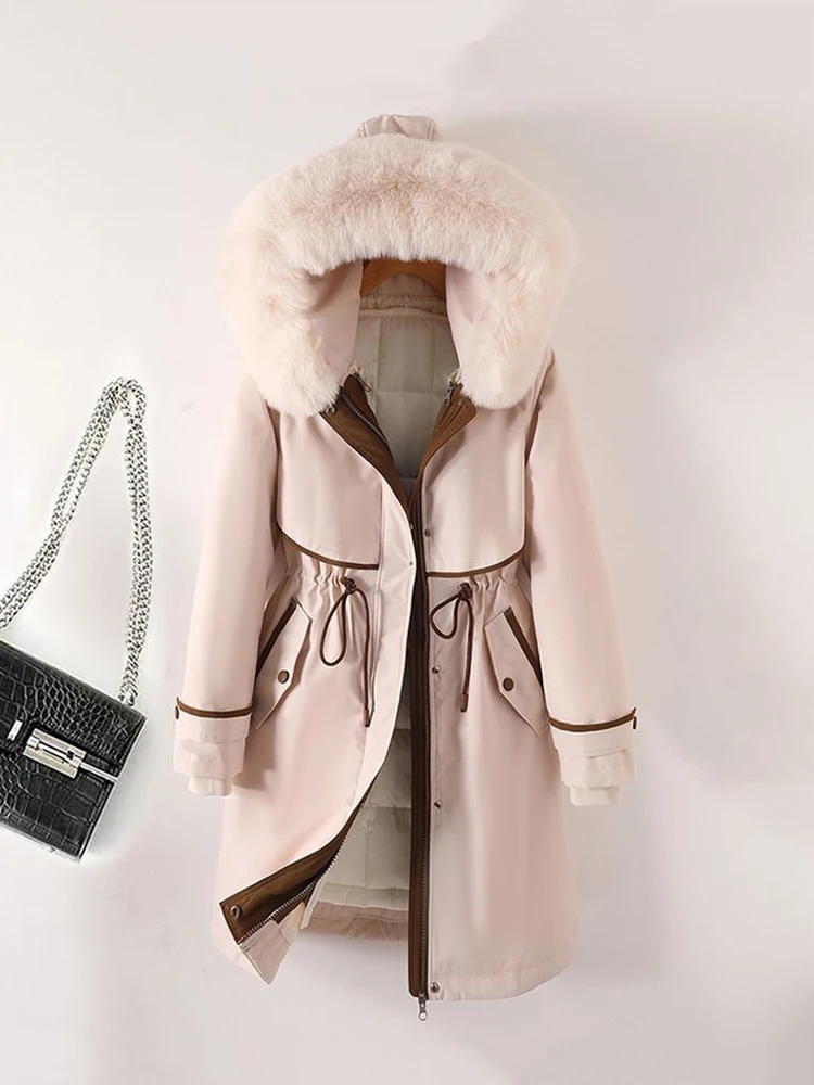 2024 Winter Herbst neue Frauen Daunen Baumwoll mantel Jacke weibliche lose Parkas halten warm dicke Outwear Mode Kapuzen mantel