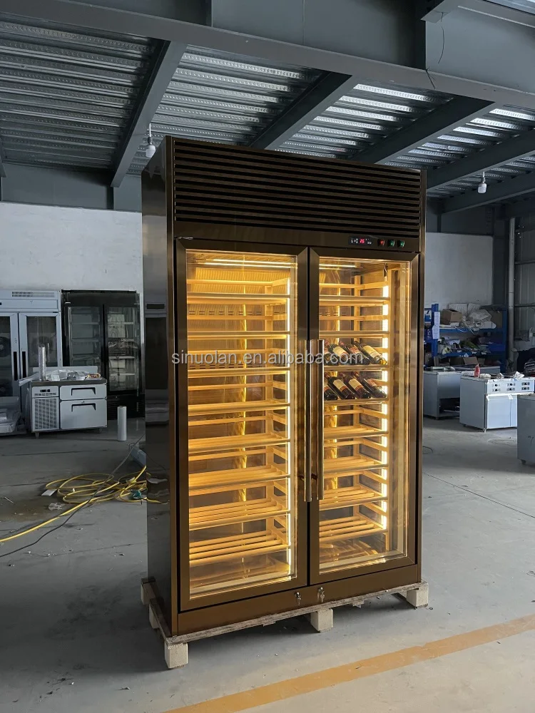 OEM 와인 쿨러 캐비닛 고품질 설치 온도 조절 맞춤형 유리 샴페인 디스플레이 와인 저장고 와인 바