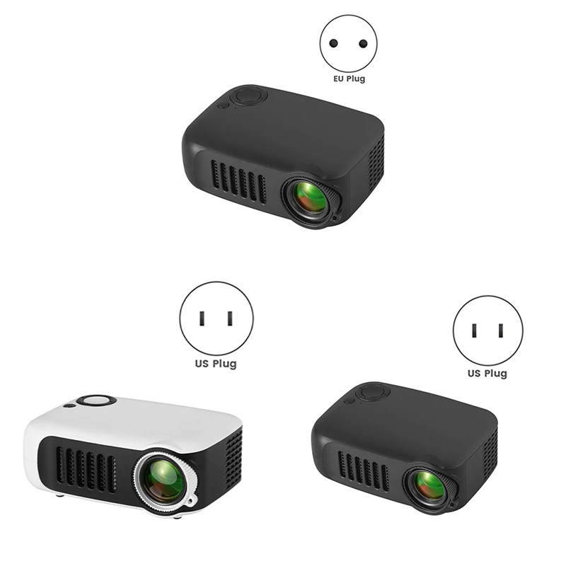 

Mini Projector Home Theater Portable 3D LED Video Projector Gaming Projector 4K 1080P Via HD Port Smart TV Box EU-Plug A Durable