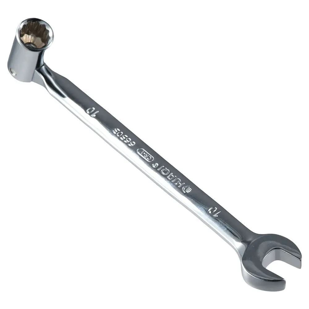 Double Headed Head Socket Wrench Metric CR-V Combination Spanner 10mm Swivel Head Socket for Projects with Tight Space