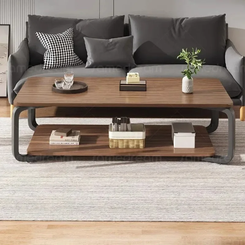 

Wood Standing Coffee Table Decoration Luxury Modern Living Room Universal Safe Side Table Storage Meubles Postmodern Furniture