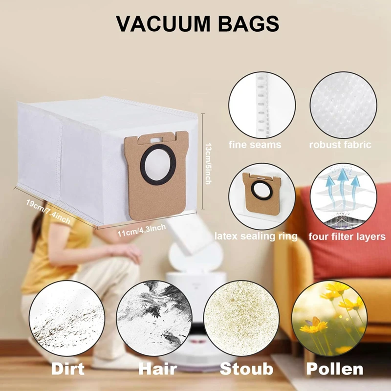 مجموعة ملحقات لـ Dreame D10 Plus، Z10 Pro، L10 Plus الفرشاة الرئيسية، أجزاء المكنسة الكهربائية الروبوتية