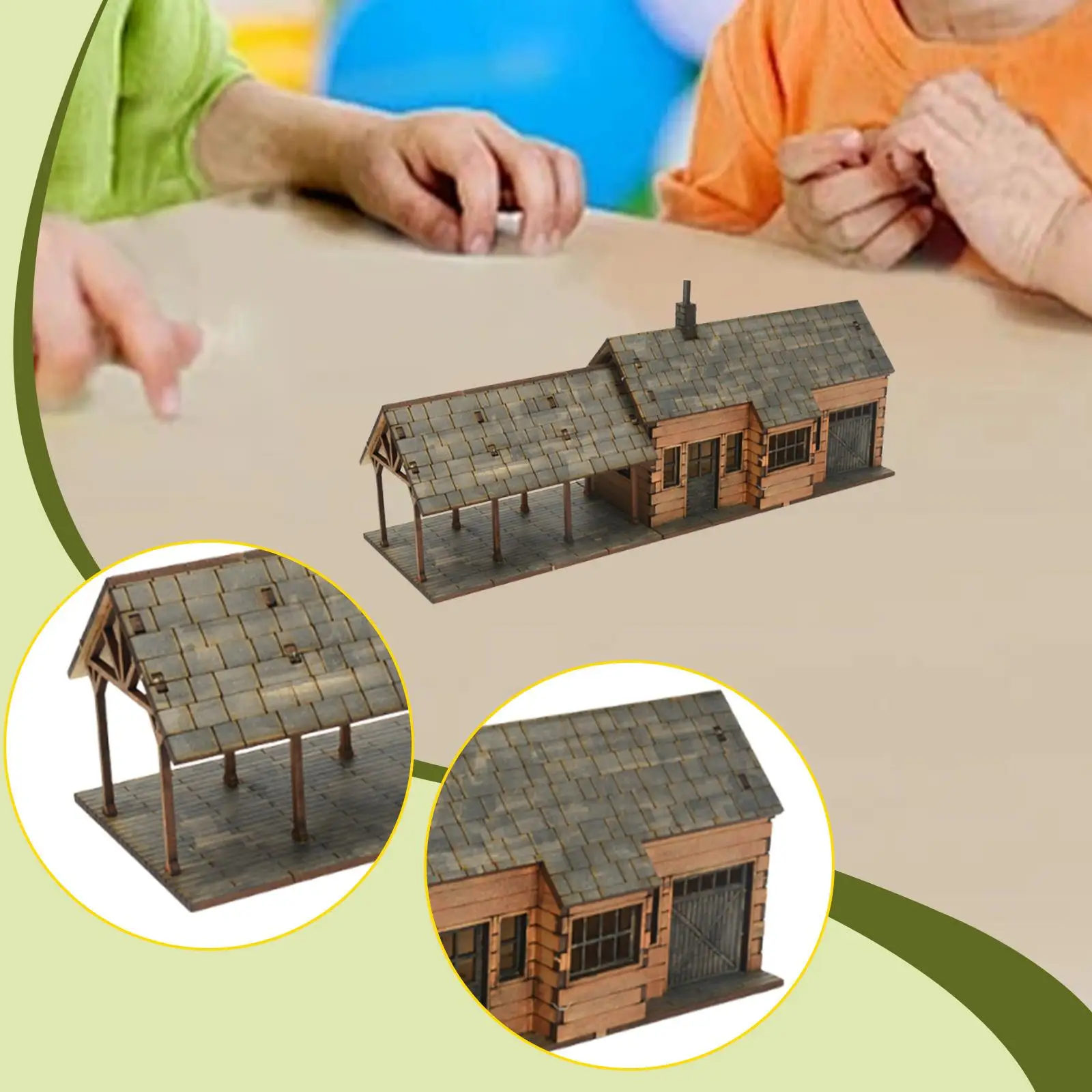 Modèle de construction 1:72, artisanat de bricolage, Collection de maison, ornements miniatures, démontage, modèle de scène d'architecture pour accessoire