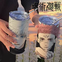 Jujutsu Kaisen Anime Peripheral Sippy Cup Satoru Gojo and Ryomen Sukuna 420Ml Thermos Cup Coffee Cup Student Cartoon Water Cup