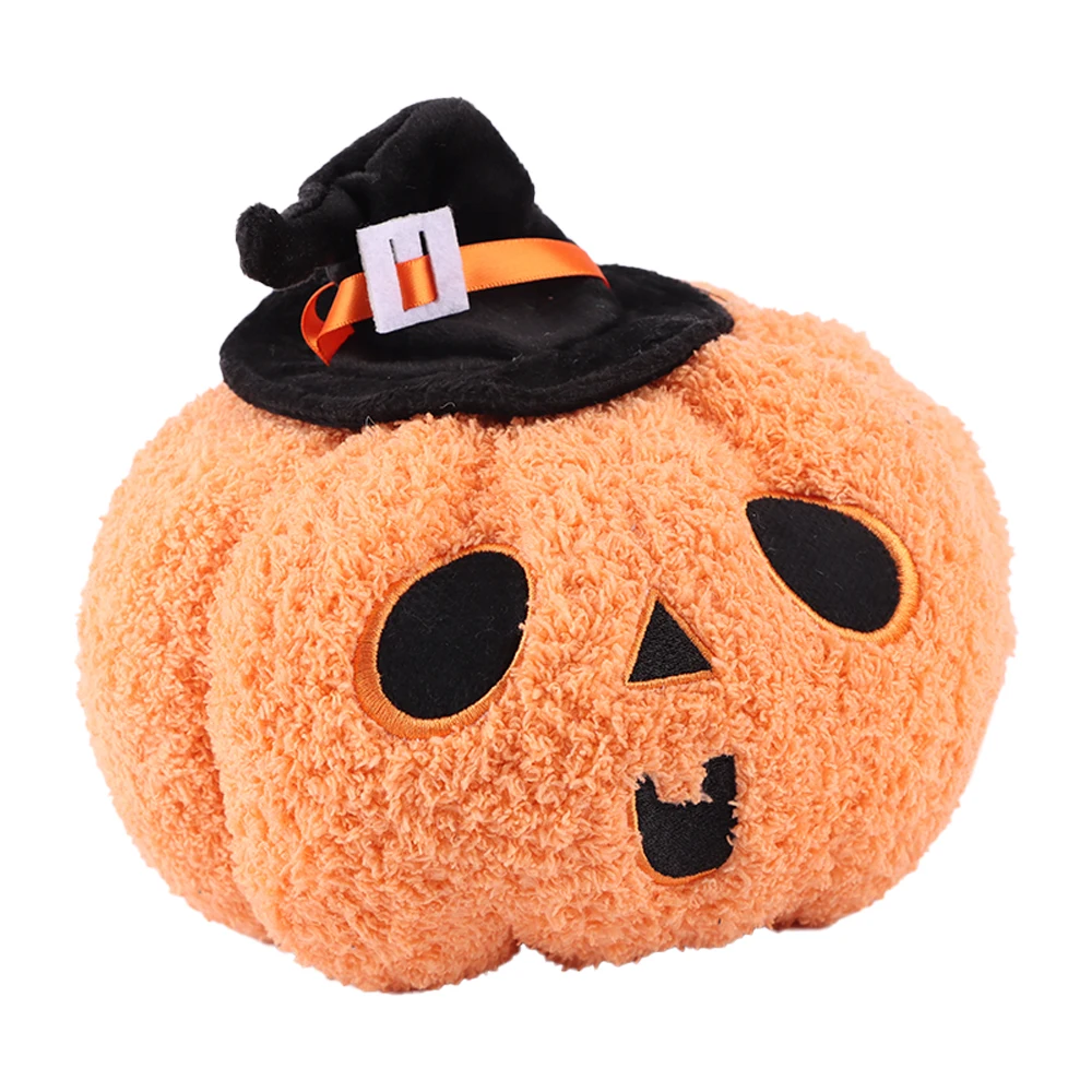 22cm Halloween Orange Witch Pumpkin Plush Toys Funny Pumpkin Fruit Vegetable Plush Toys Cute Stuffed Toys Halloween Gifts