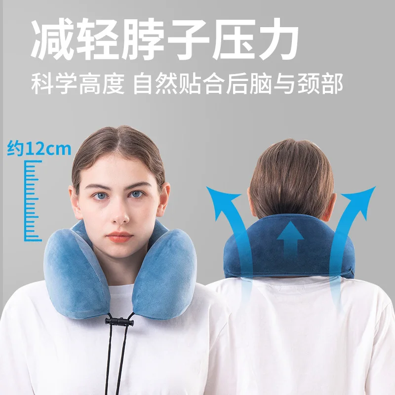 New Xiaomi U Shaped Travel Pillow Neck Support Head Rest Cushion Soft Car Air Flight Inflatable Pillows Travel Nap Rest Cushion