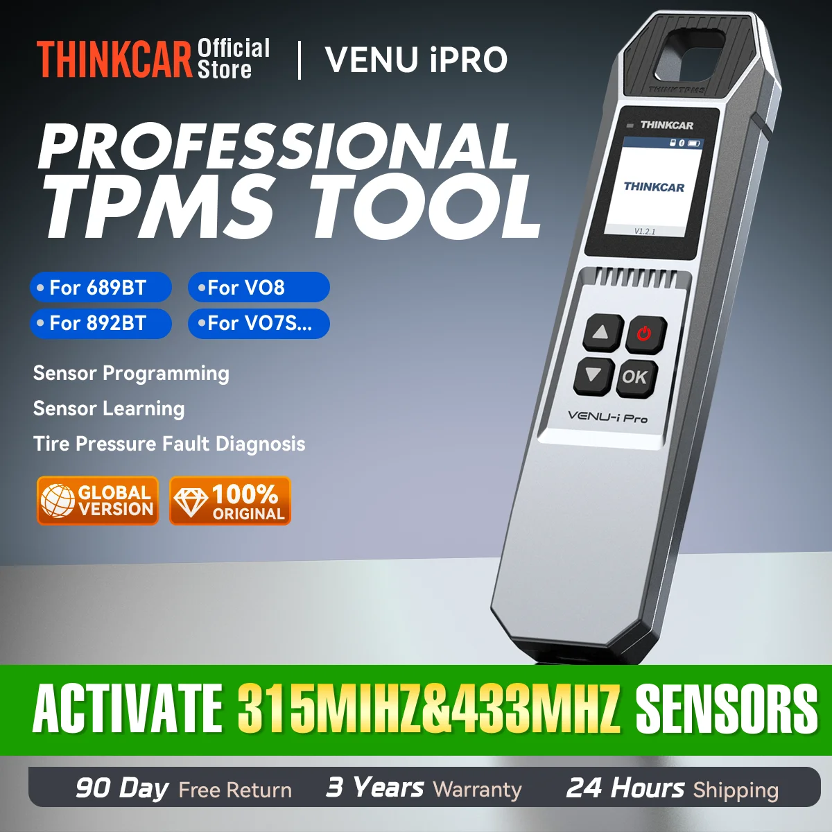 �y�Z�[�����zTHINKCAR VENU iPRO �ԗp�^�C����C���f�f�c�[�� ������TPMS�Z���T�[ �v���O���~���O�w�K�A�N�e�B�x�[�^�[ MUCAR 892BT 689BT�Ή�