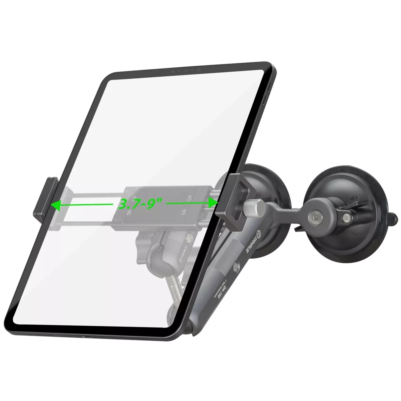 Aluminum Alloy Lightweight Flexible 360 Degree Rotated Tablet Holder Suction Cup Mount Car Mount Design iPad Compatible
