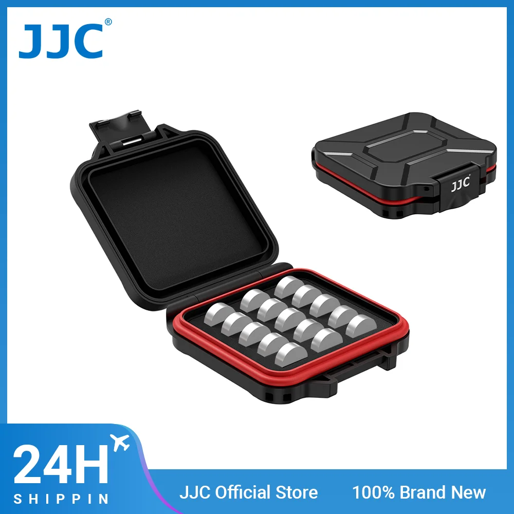 

JJC CR1240 Battery Case Holder Storage for 15 Slots LIR1240 CR1240 Coin Batteries Small Storage Box Water-Resistant Anti-Shock
