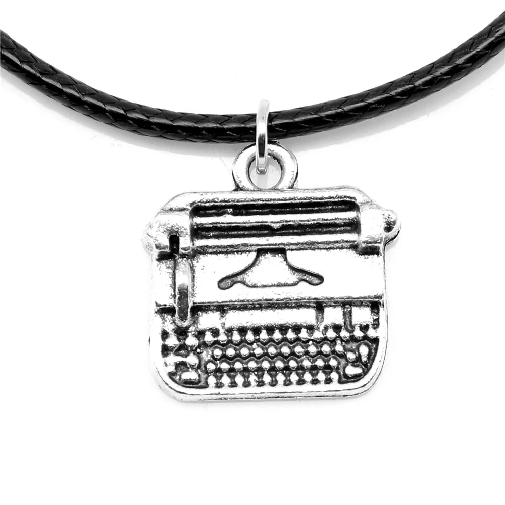 1 Piece Typewriter Necklac Girls Jewelry 17x18mm