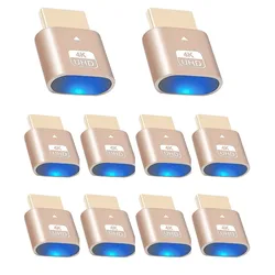 10PCS VGA Virtual Display Adapter HDMI-compatible DDC EDID dummy plug Headless Ghost Display Emulator Lock plate 1920x1080 @60Hz