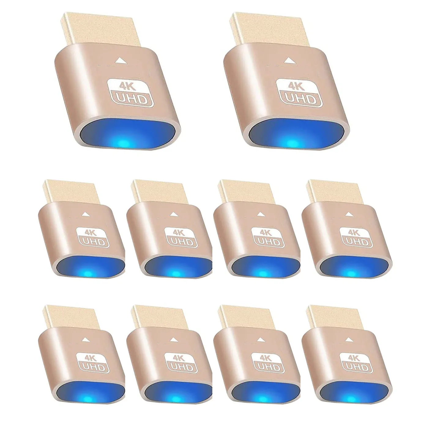 10 sztuk VGA wirtualny adapter wyświetlacza kompatybilny z HDMI DDC EDID atrapa wtyczki bezgłowy duch wyświetlacz Emulator płyta blokująca 1920x1080 @ 60Hz