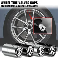 4Pcs Car Wheel Tire Valve Caps Auto Tyre Air Stem Cover For VW Golf 5 6 7 Passat B5 B6 Polo Tiguan Jetta Accessories