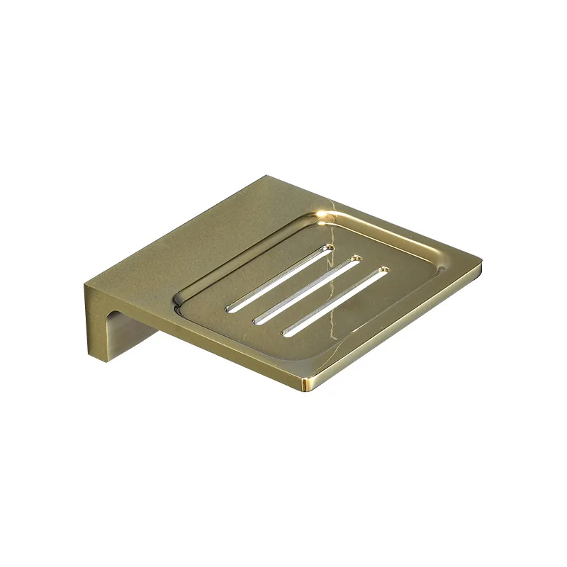 

Brass Bathroom Soap Dish Chrome/Gold Wall Mounted Soap Sponge Holder Organizer Bathroom Storage Soap Rack Bathroom Accessories