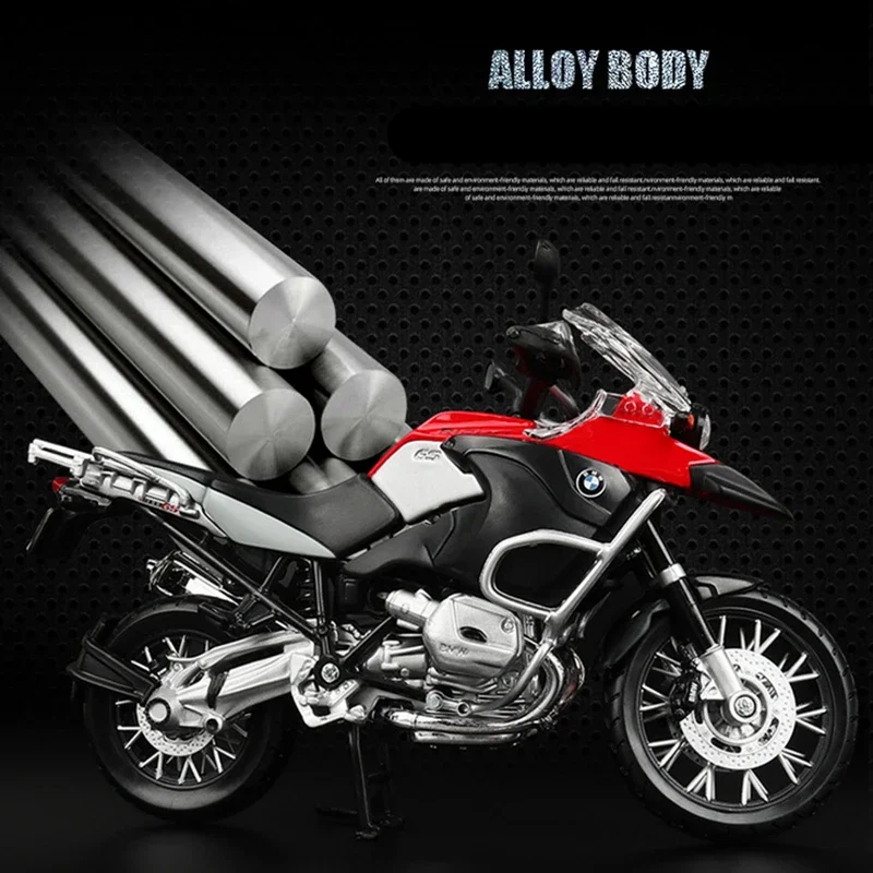 1:12 BMW-R1200 GS Sports Car Racing Motorcycles Simulation Alloy Metal Street Motorcycle Model Collection Childrens Toy Gift