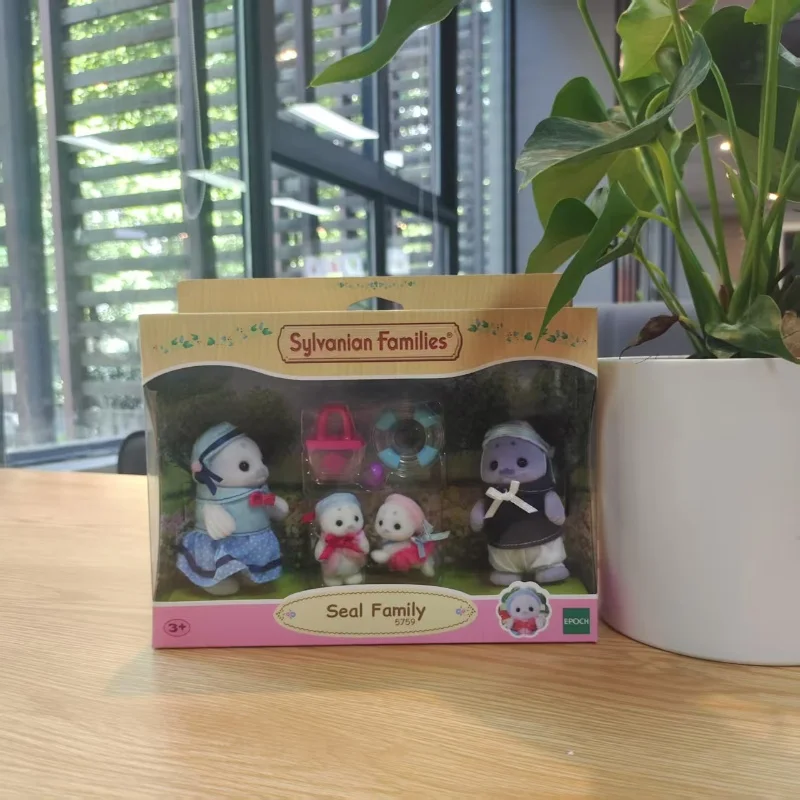 실바니안 패밀리 액세서리 칼리코 크리터스 소녀 어린이 장난감 미니어처 애니메이션 피규어 동물 인형 어린이 장난감 씰 패밀리