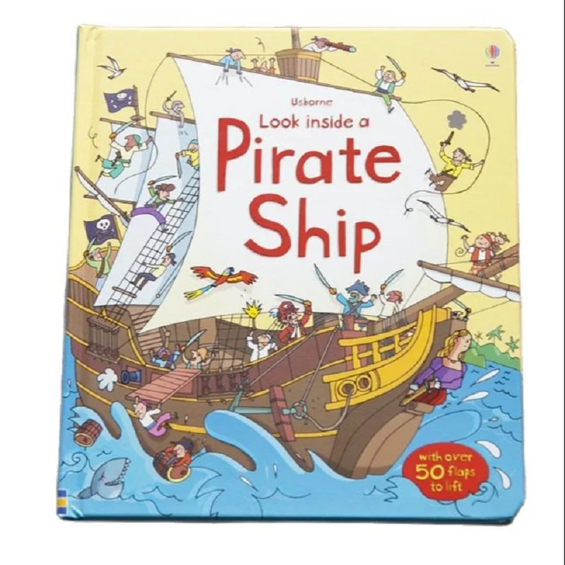 

Britain English 3D Look Inside a Pirate ship flap book Education Children kids reading learning boy gift over 50 flaps