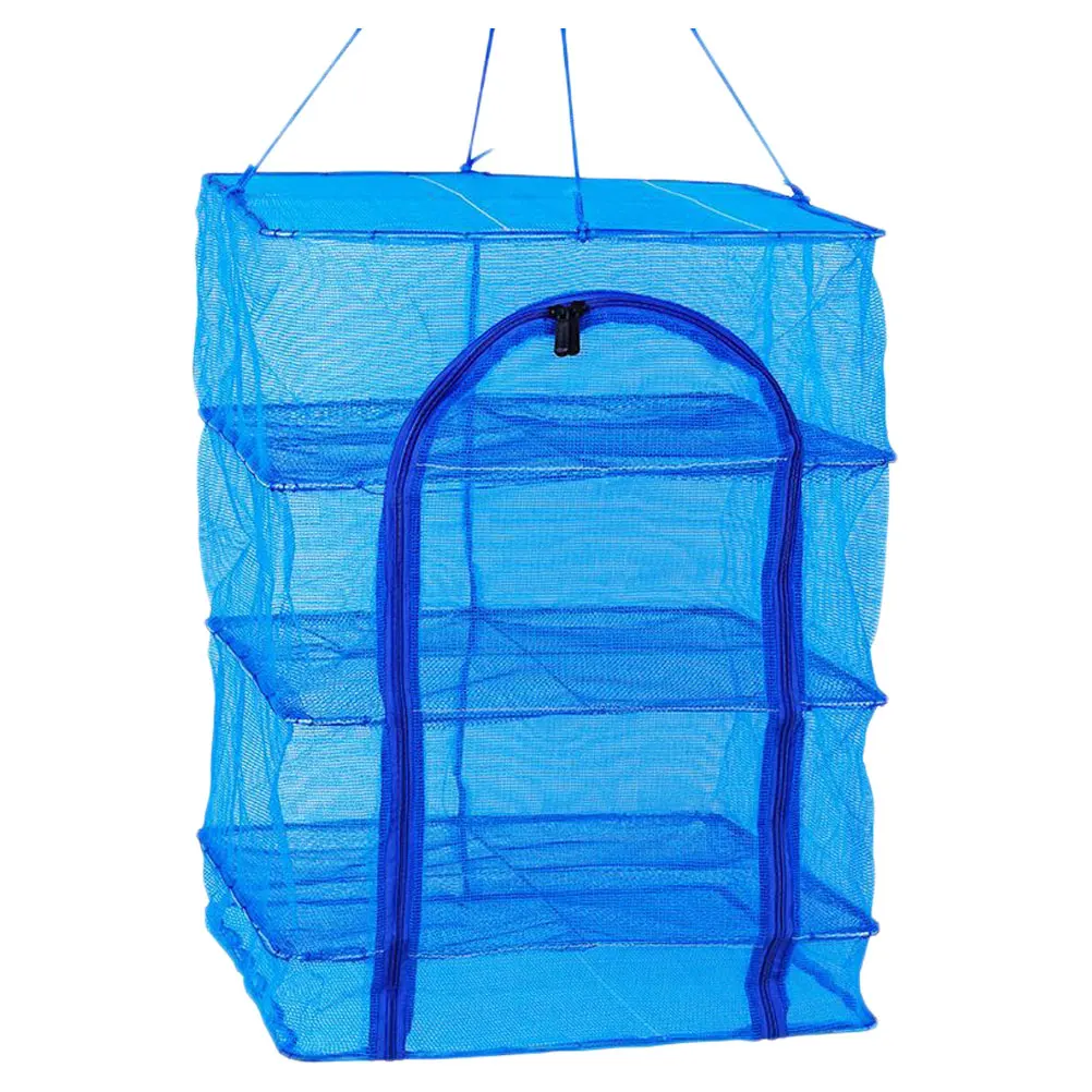 

Fish Cage Network Drying Rack Hang Food Fishing Dryer Nylon Shrimp Vegetable Multi-layer Mesh Suitable Use