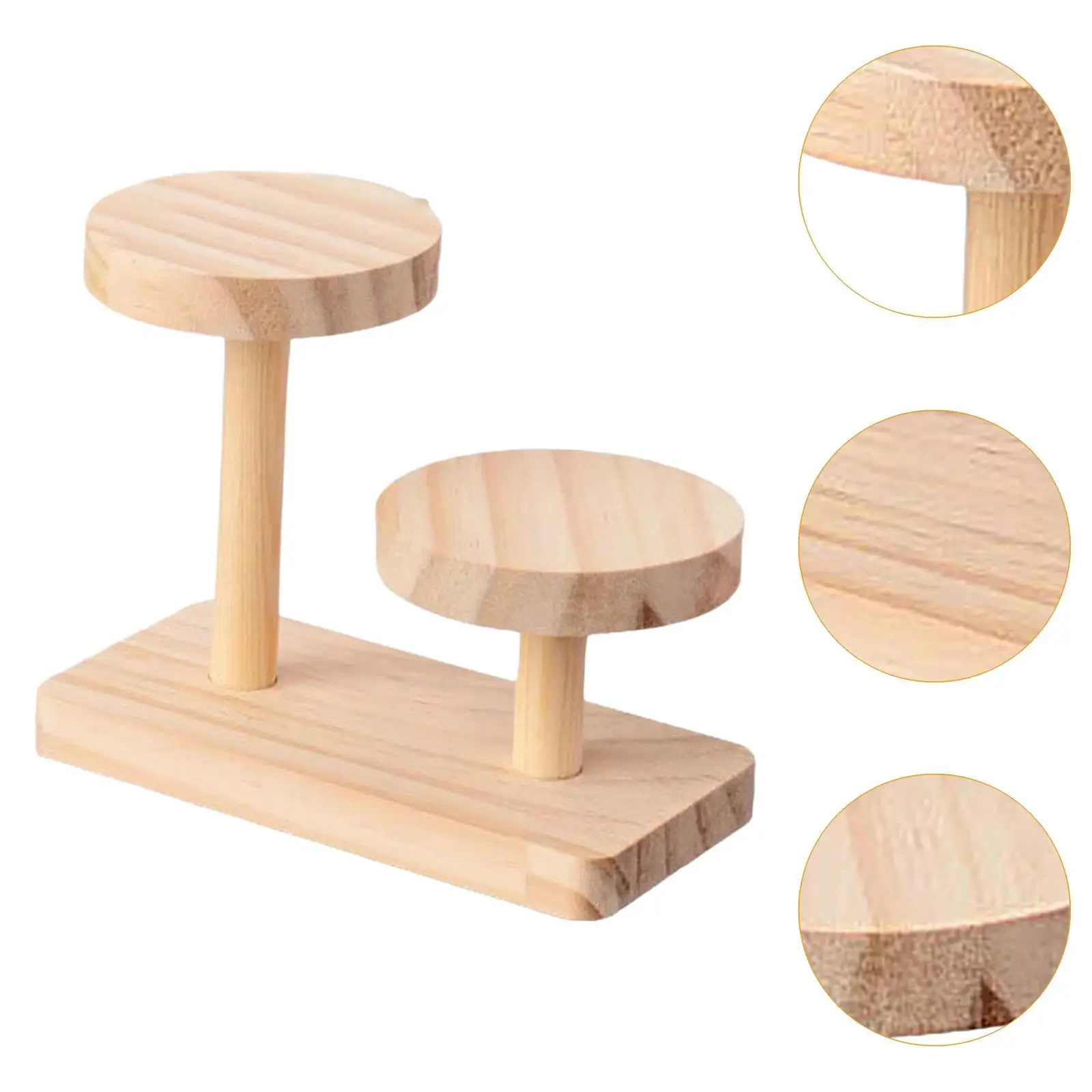 Wooden Display Rack Multi Layer Party Decoration Shelf Rack Wood Organizer for Watch Desktop Glasses