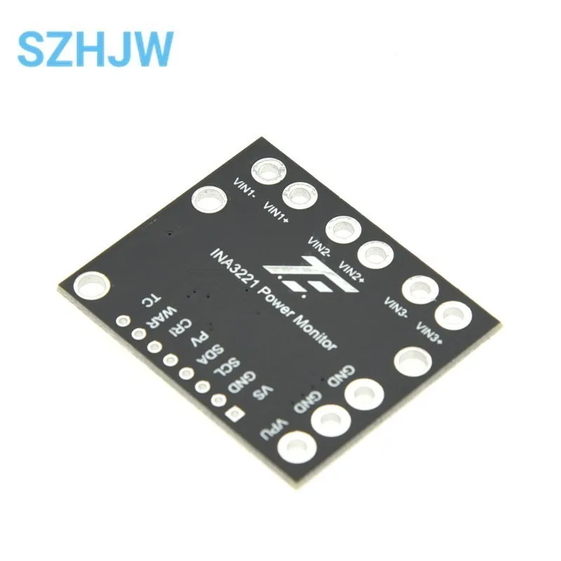 Módulo da placa do sensor do monitor da tensão da fonte de alimentação da corrente do desvio do triplo-canal de i2c smbus ina3221 substitui ina219 com pinos