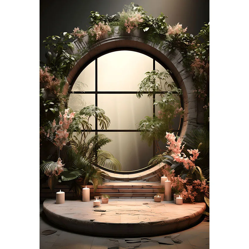 Avezano 사진 배경 용수철 정원 핑크 꽃, 여성 초상화, 중국 스타일 장면, 사진 스튜디오 포토콜 소품