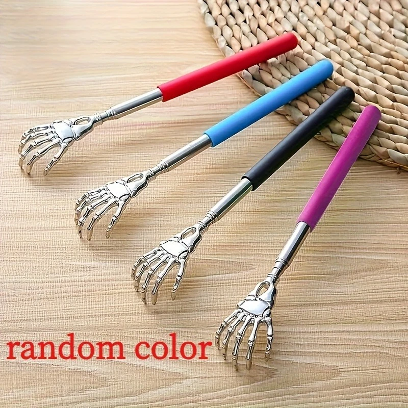 

1-Pack Adjustable Stainless Steel Anti-Itching Scratch, Ergonomic Handle Design, Cool Claw Shape,6 Random Colors, Portable Tools