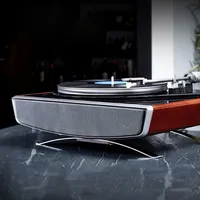 2025 high end Modern wooden  hifi Retro 3 speed record player w/FM Radio/Blue-tooth and built-in stereo speaker turntable viny