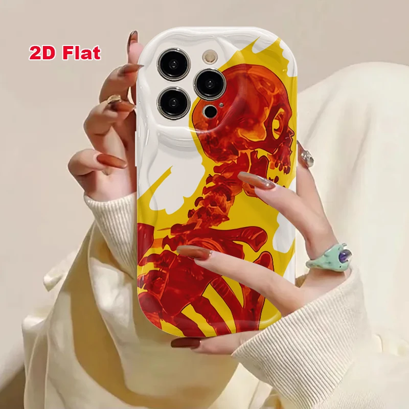 2D Flat Soft Silicone Phone Case For iPhone 17 Pro Max 16 18 Pro 13 11 15 14 Plus 12 17 16E 17Promax Shockproof Transparent Funda Cover
