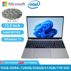 Ordenadores portátiles para juegos con Windows 11, Notebook de negocios para oficina, Netbook de 2024 pulgadas, Intel N5105 de 11. ª generación, 16GB de RAM, 1TB, WiFi, HDMI, USB retroiluminado, 15,6