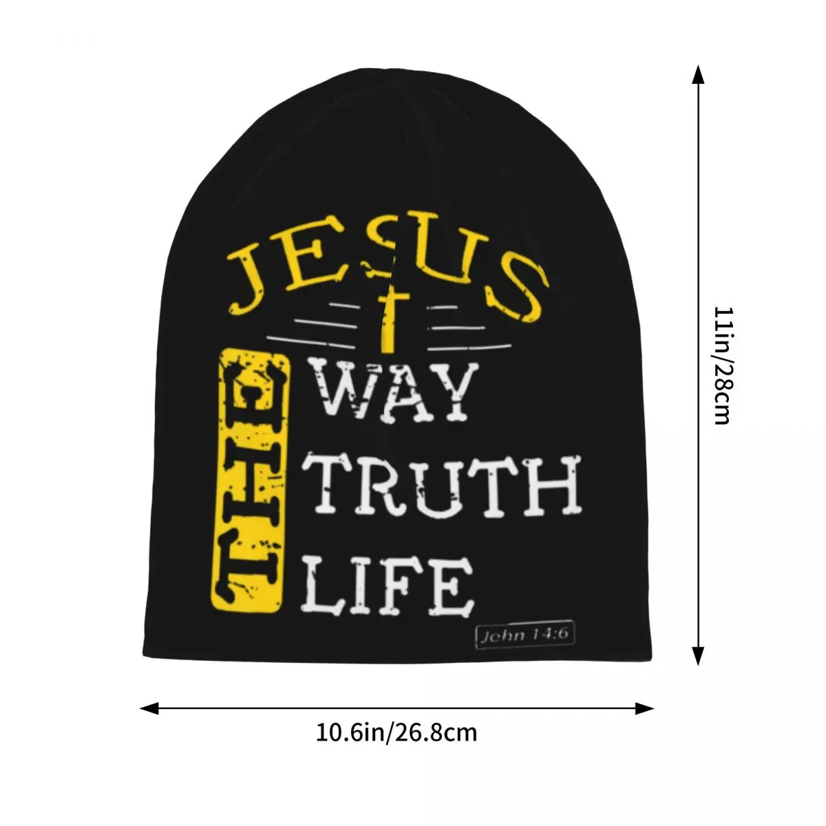 Winter Bonnet Hats Jesus The Way Truth Life Scripture Gift Merch Bonnet Hats Knitted Hat Vintage Unisex Warm Caps