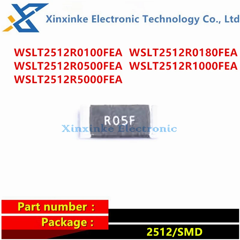 

10PCS WSLT2512R0100FEA 2512 R0180 R050 R10 R50 Current Sense Resistors - SMD 1Watt 0.01Ohms 1% 0.018R 0.05Ω 0.1 0.5 Ohm