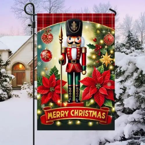 Nutcracker Christmas Flag Garden Flag - House Flag LLK GGP FFL EEN AAL HHM UUX