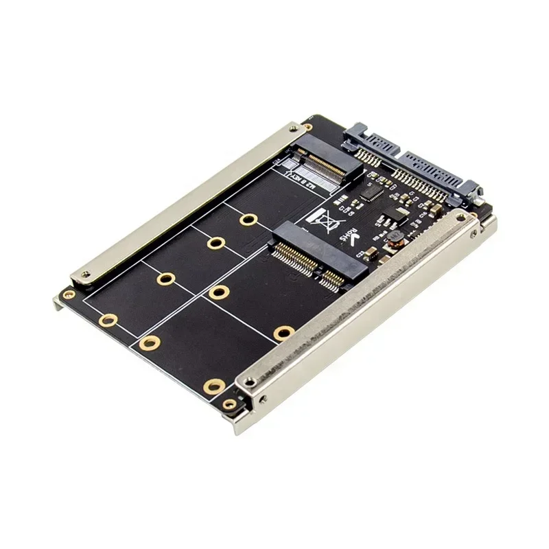 mSATA & M.2 B-Key NGFF2 in 1 Sized Multiple SSD to SATA 3 III Adapter Converter bkey Msata to sata3.0 card case