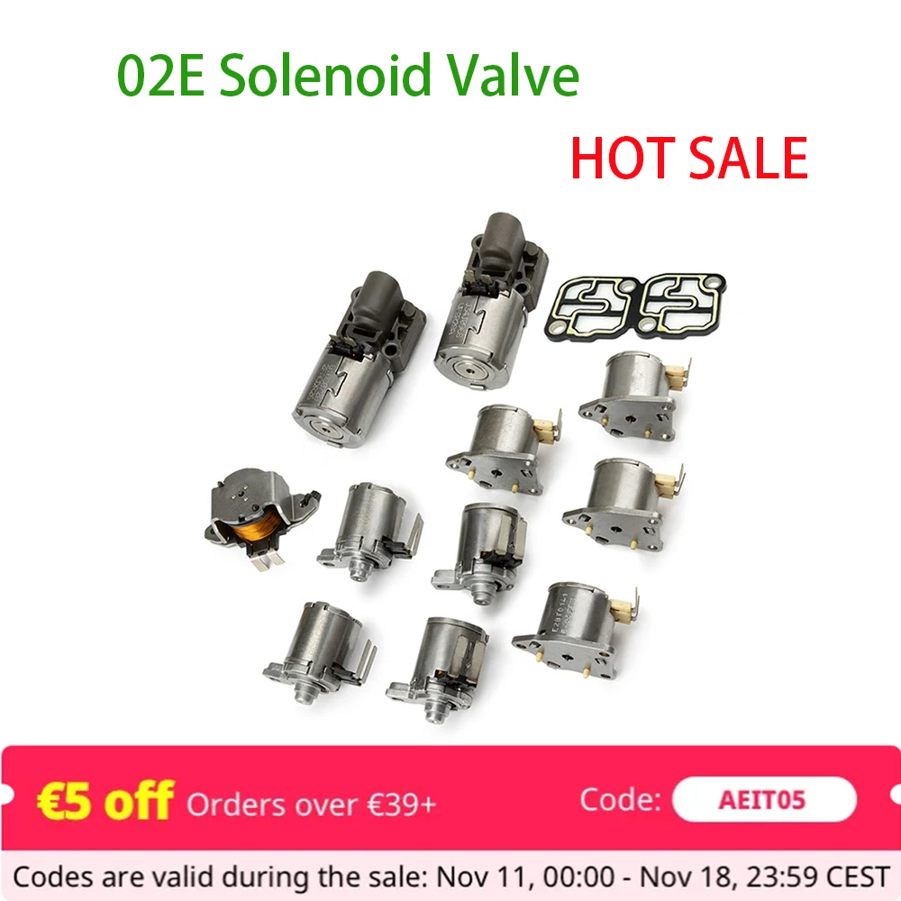 Kits de solenoides de válvula de transmisión de 6 velocidades 02E DQ250 DSG, 02E325025AJ 02E321371E Para A3 Q3 Seat Touran Golf Passat