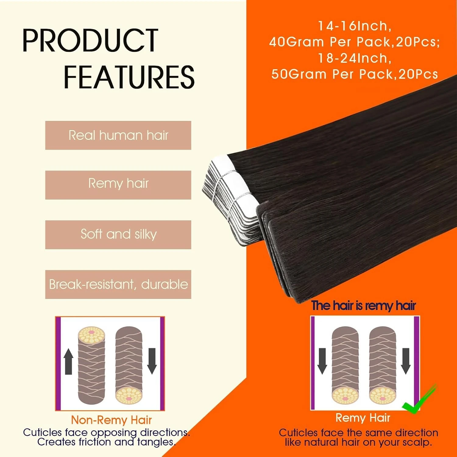 Full Shine Injection Remy Tape in Hair Extensions Pure Color Straight Remy 20 Pcs 50 Grams Skin Weft Thick Ends For Daily