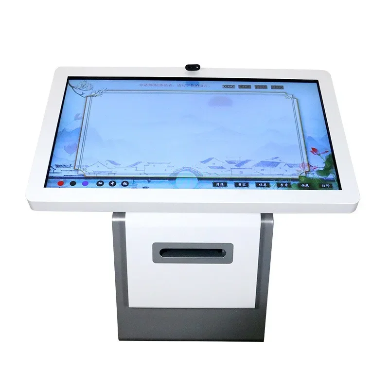 Electronic signature all-in-one machine, touch screen sign-in dual-screen interactive system self-service photo printing