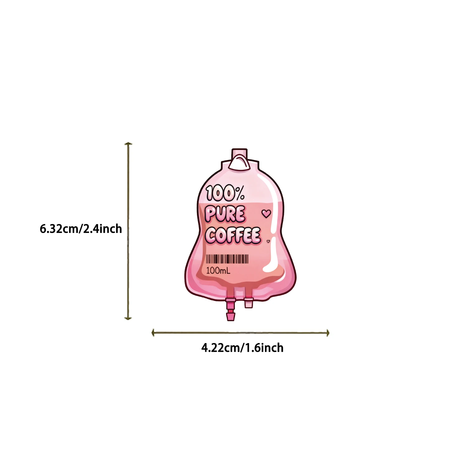 50 قطعة من ملصقات القهوة الوردية المضحكة Kindle Aesthetic Girl ملصقات كرتونية مقاومة للماء لهاتف iPad والكمبيوتر المحمول وملصقات PVC #2