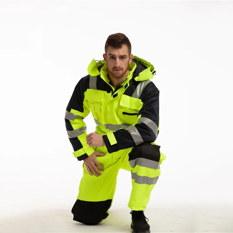 Ropa de trabajo uniforme para congelador de electricista, mina de carbón 100 algodón, barata, personalizada, con cintura elástica, reflectante alto